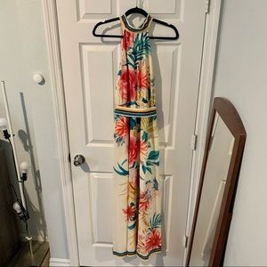 Lulu’s Floral Halter Maxi Dress